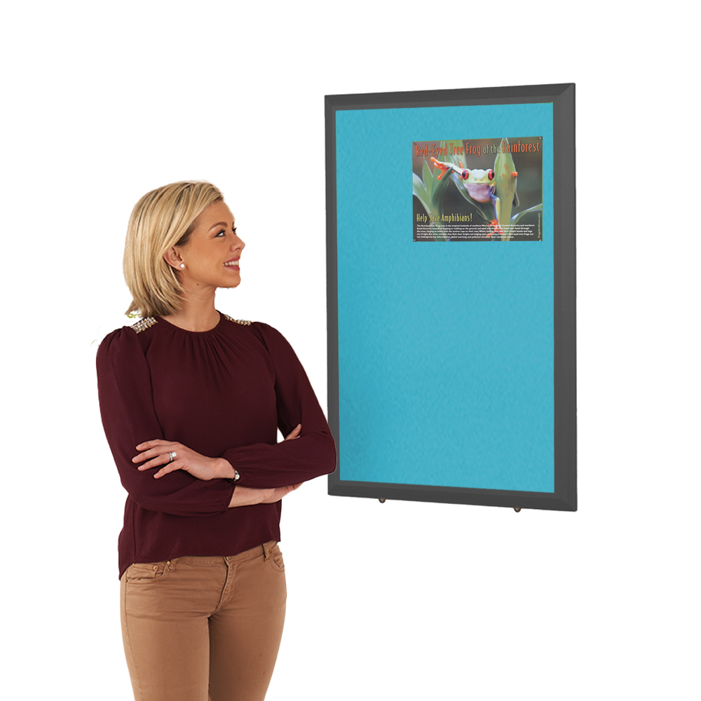 Eco- Friendly Loop Nylon Black Frame Noticeboard 