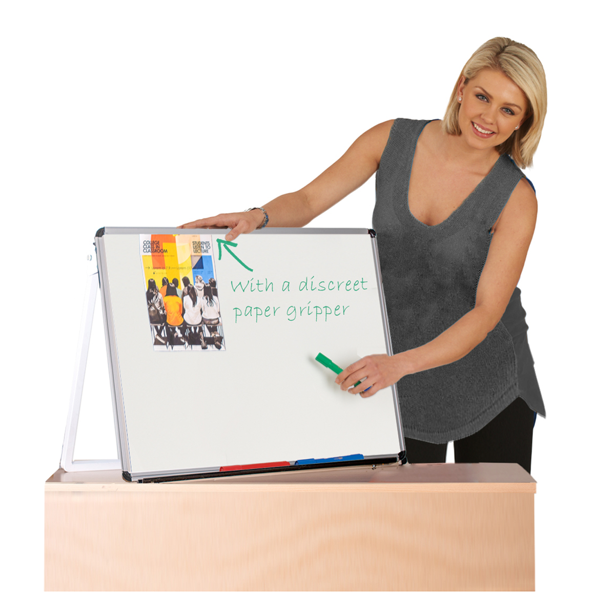 Large Junior Magnetic Desktop Easel with Big Book Ledge Support