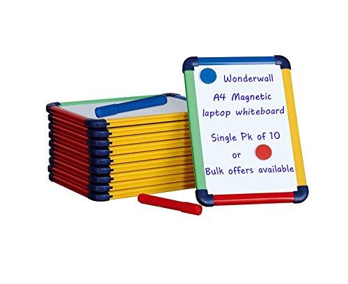 Magnetic Double Sided Laptop Whiteboard A4 - 1 pack of 10