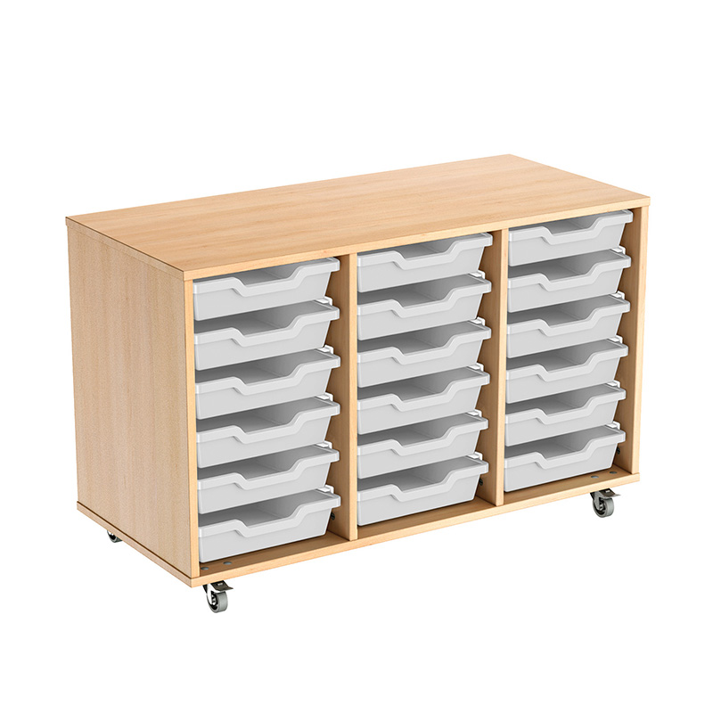 School Tray Storage - 18 Shallow Trays
