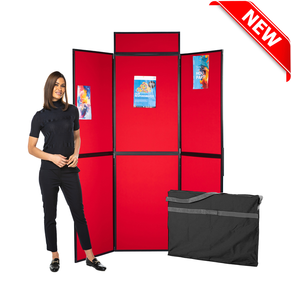 Cherry Red / Dove Grey 6 Panel Display Kit - Plastic Frame 