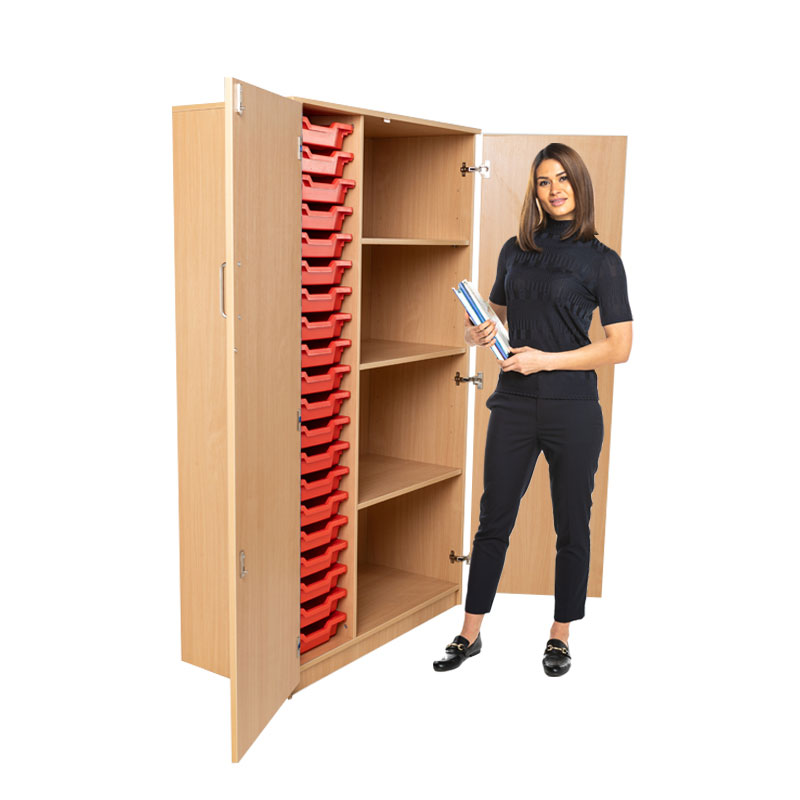 Stock Cupboard with 20 Shallow Trays