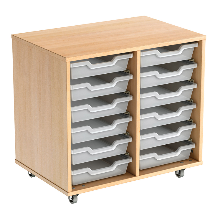School Tray Storage - 12 Shallow Trays