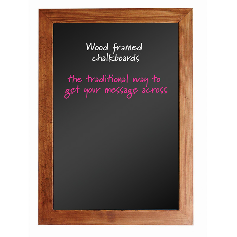 Dark Wood Frame Chalkboard 
