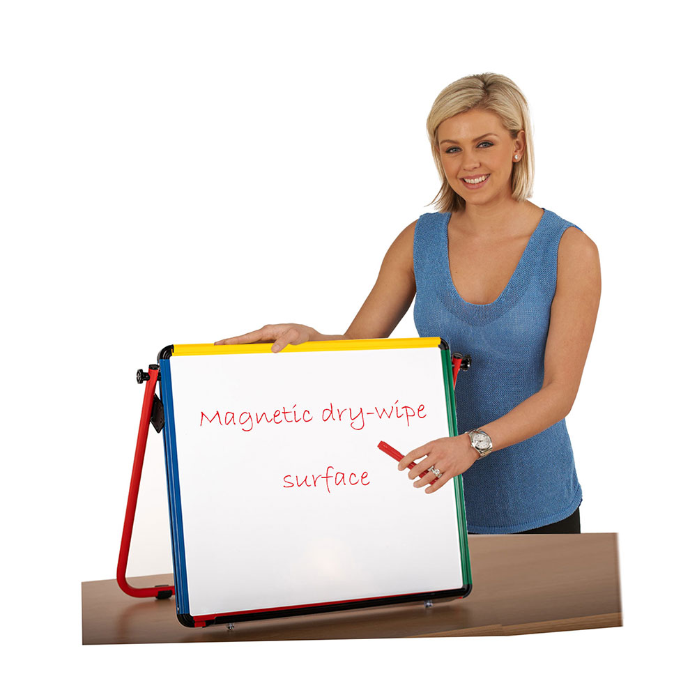 Small Junior Magnetic Desktop Easel with Multicoloured Frame