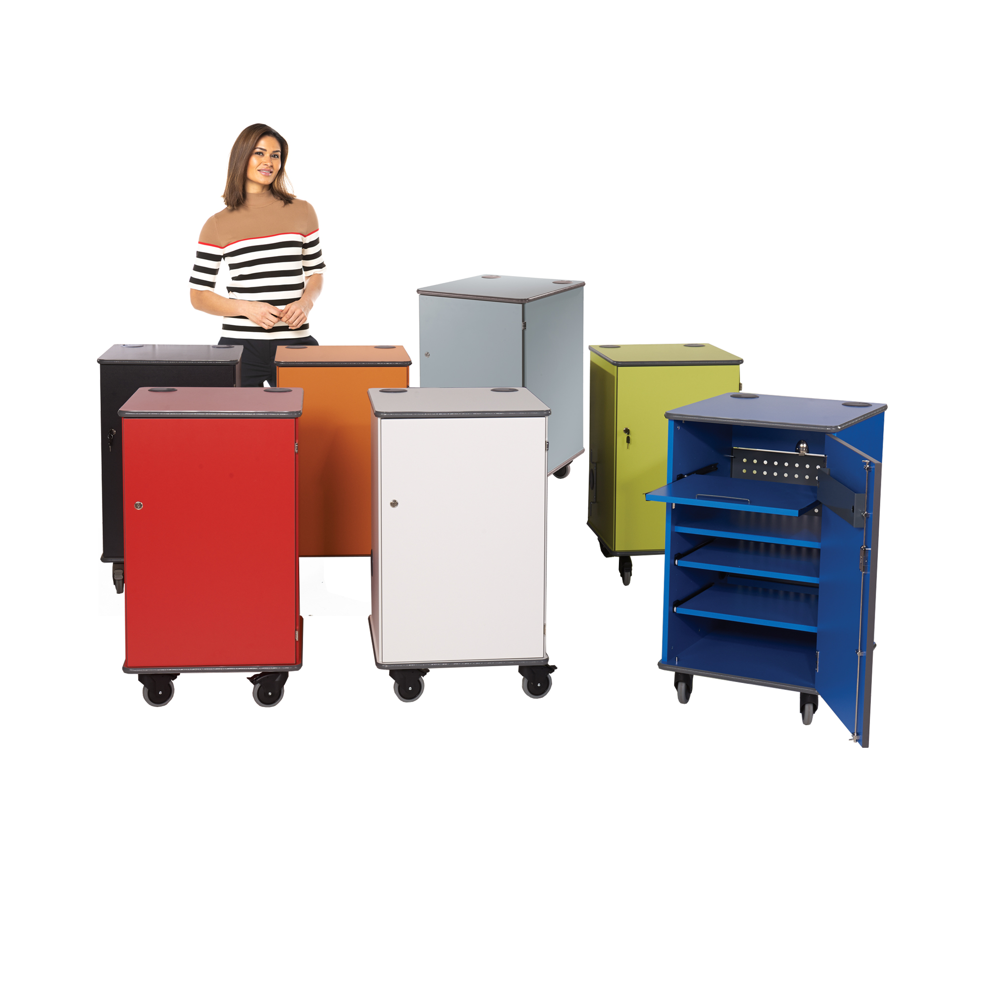 Deluxe Coloured Multi-Media Cabinet