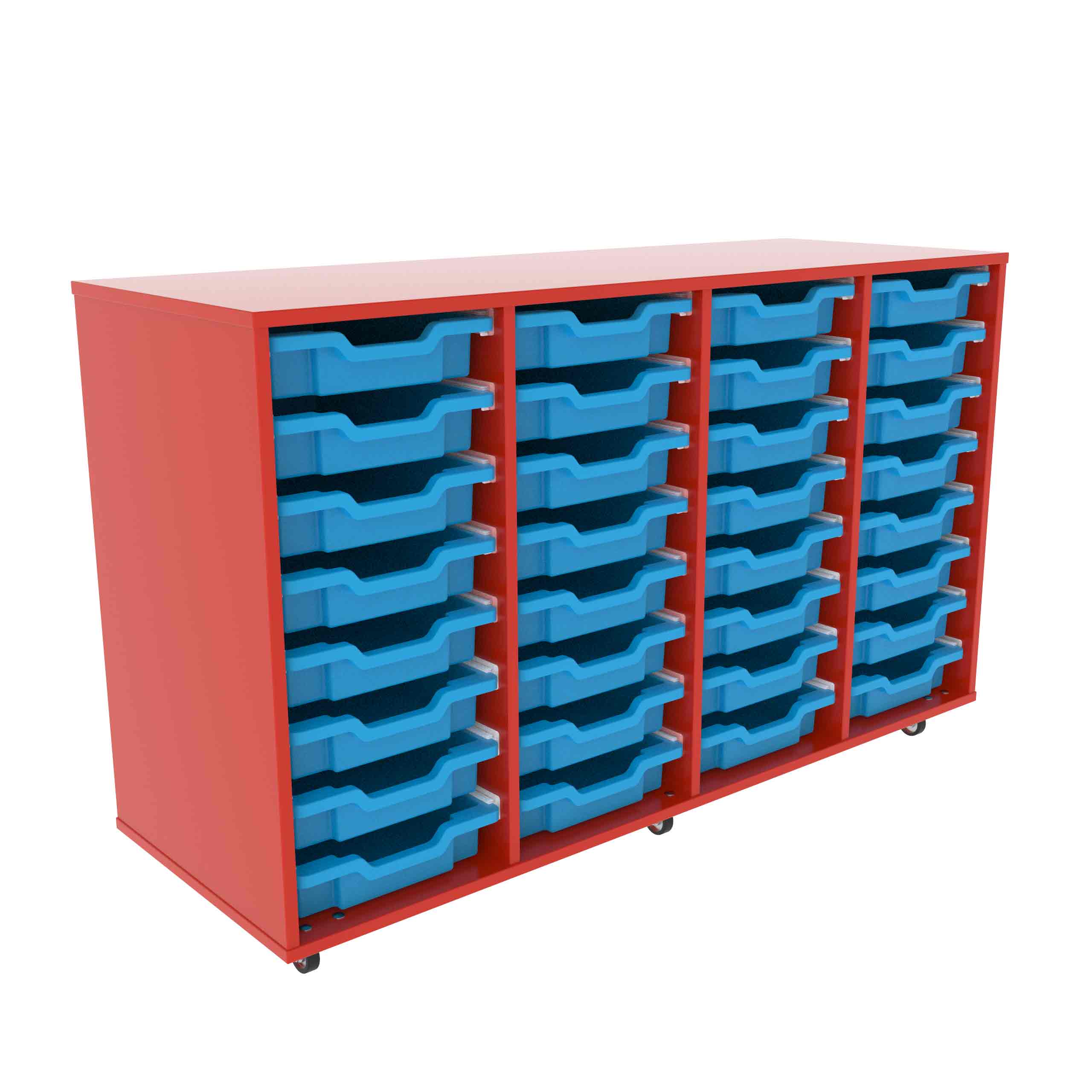 School Tray Storage - 32 Shallow Trays