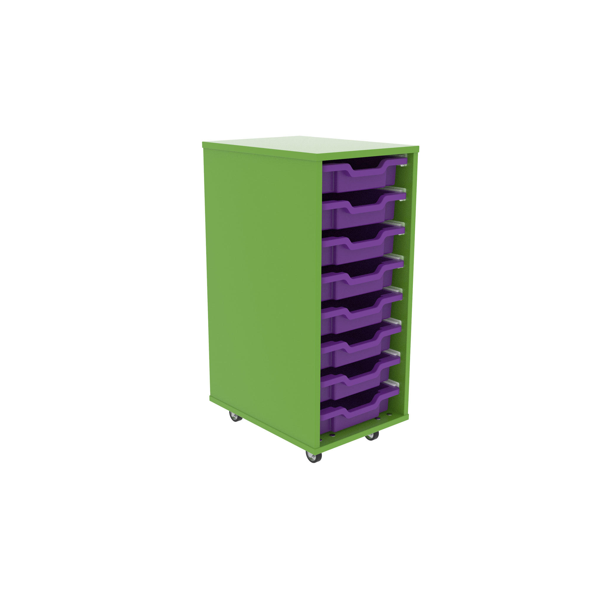 School Tray Storage 8 Shallow Trays with Door