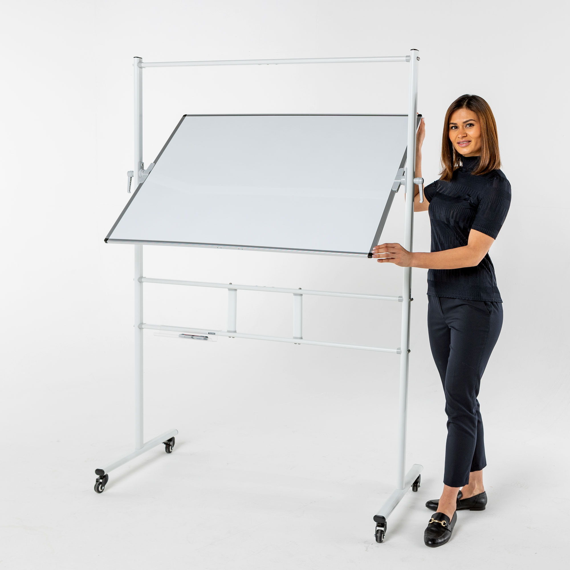 Swing & Tilt Mobile Whiteboard (Non-magnetic)