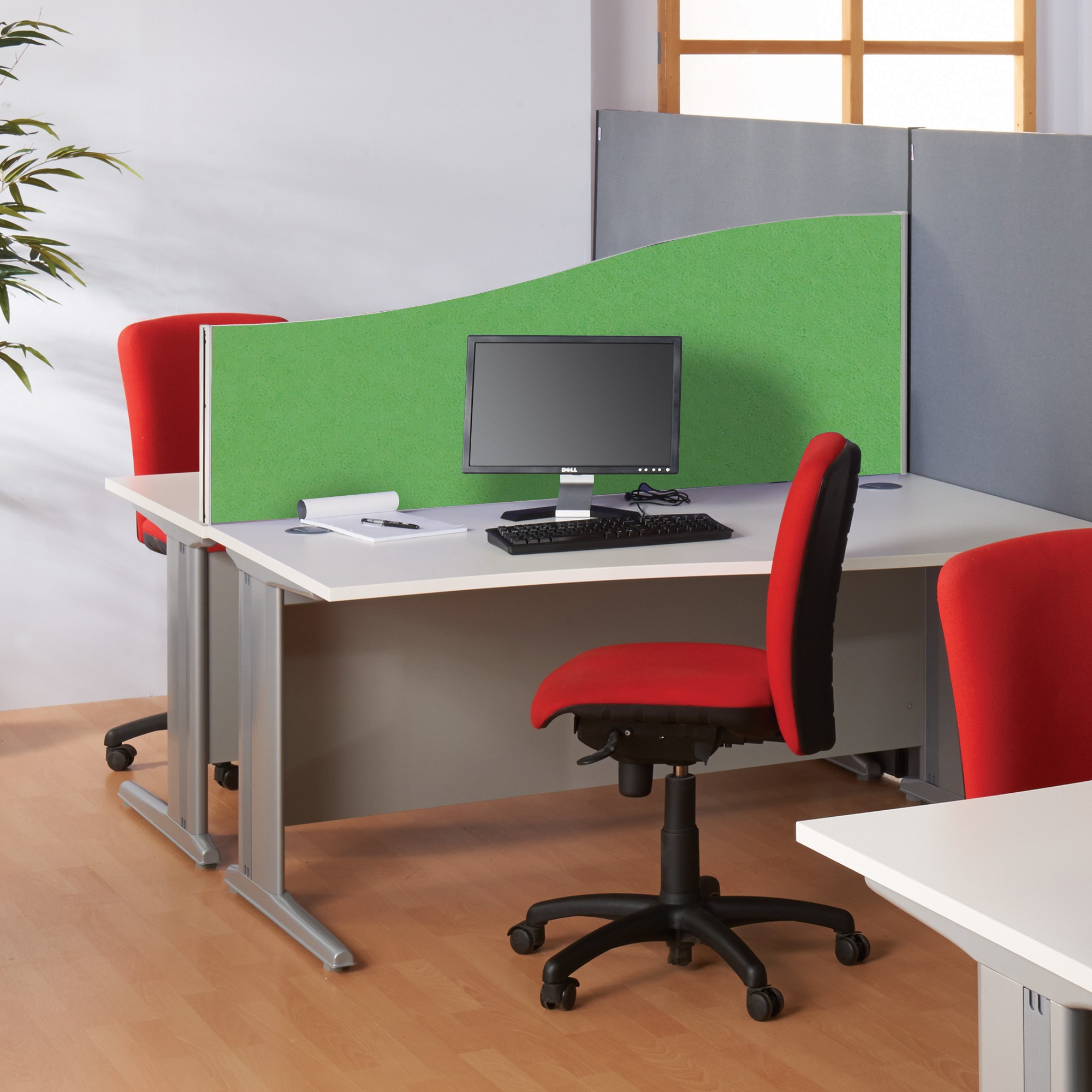 Waved Desk Screen - Loop Nylon 